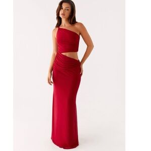 Peppermayo One-Shoulder Red Dress